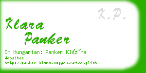 klara panker business card